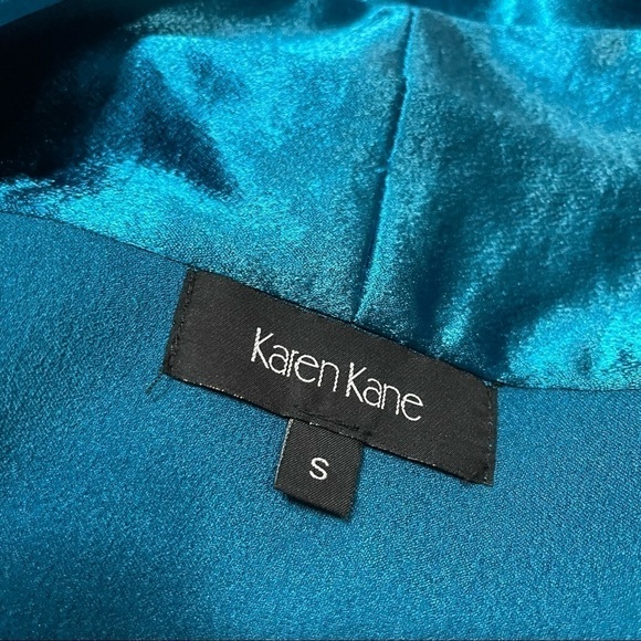 Karen Kane Front Tie Turquoise Top Size Small - Picture 3 of 4